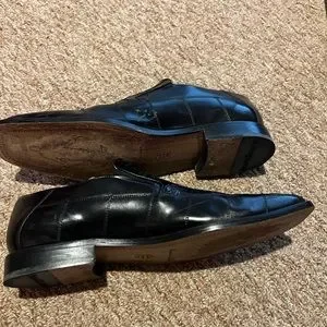 Steve Harvey Collection Crocodile & Leather Walter Black Dress Shoes Steve Harvey Collection | Shoes | Steve Harvey Collection  main image 4